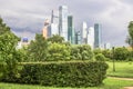 View on the Moscow International Business Centre MIBC from Fili. Royalty Free Stock Photo